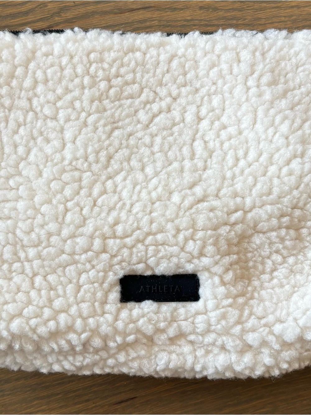 Athleta Cream Sherpa toiletry bag